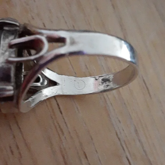 Sterling Silver Charoite Gemstone Ring T100 - Picture 11 of 14